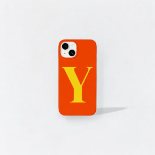 Oranje geel Initiaal gepersonaliseerd monogram Case-Mate iPhone 14 Hoesje