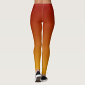 Oranje geel ombre zonsondergang leggings (Achterkant)