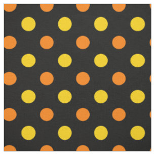 Oranje Geel Op Zwarte Stippen Ontwerp Stof