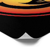 Oranje Geel Ouroboros Dragon Poster (Hoek)