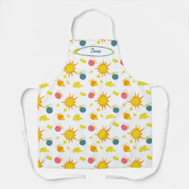 Oranje Geel Roze Blauwgroen Zonnebroodpitchers Schort