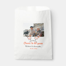 Oranje gejuich voor 60-jarig huwelijksfeest bedankzakje