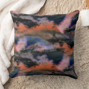Oranje gekleurde donkere wolken textuur, gedrizzle kussen