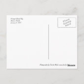 Oranje gekleurde hemel briefkaart (Achterkant)