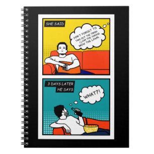 oranje gele blauwe honing Rugged Geek Comics Notitieboek