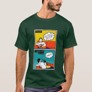 oranje gele blauwe honing Rugged Geek Comics T-shirt