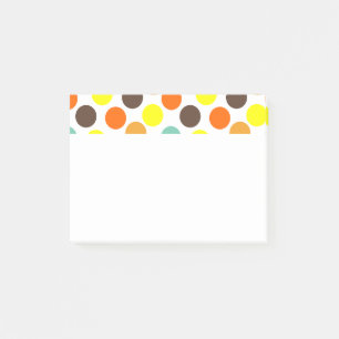 Oranje, gele, bruine, blauwe Stippen Post-it® Notes