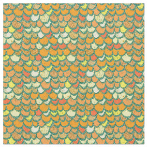 Oranje Gele en Groene Zeemeermin of Drakenschalen Stof