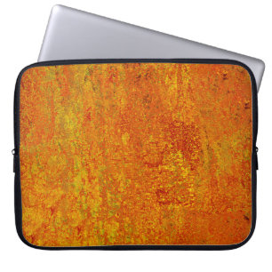 Oranje gele grunge achtergrond abstract, kunst, ba laptop sleeve