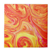 Oranje gele marmer - Abstracte textuur Tegeltje (Voorkant)