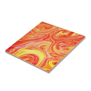 Oranje gele marmer keramische Tegel Tegeltje