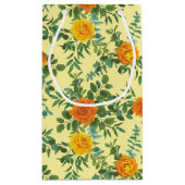 Oranje Gele Rozen Lente Klein Cadeauzakje (Achterkant)