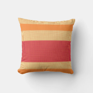 Oranje gele Stippen van Cream Striped Patroon Kussen