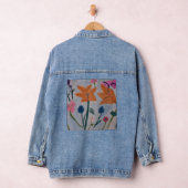 Oranje gelilies denim jacket (Hangar)