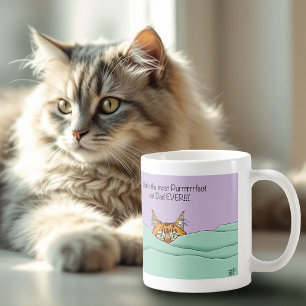 Oranje Gember Paars Schattige Kat Vader Vaderdag Koffiemok