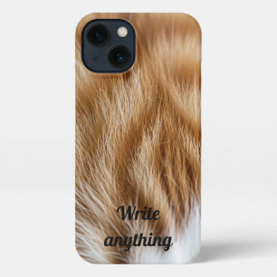 Oranje Gember Wazige Kattenvacht Textuur iPhone 13 Hoesje