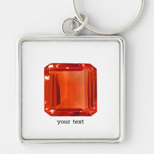Oranje Gemstone Pattern Sleutelhanger