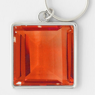 Oranje Gemstone Pattern Sleutelhanger