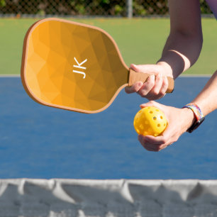 Oranje geometrisch maaspatroon van de gradiënt Mon Pickleball Paddle