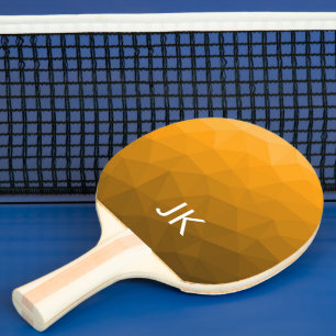 Oranje geometrisch maaspatroon van de gradiënt Mon Tafeltennisbatje