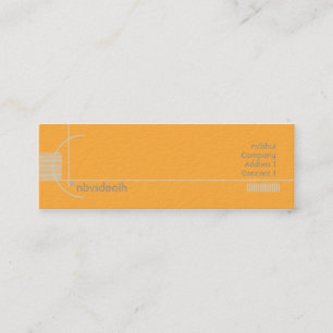 Oranje Geometrisch - Skinny Mini Visitekaartje