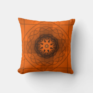 Oranje Geometrisch Sterpatroon Kussen