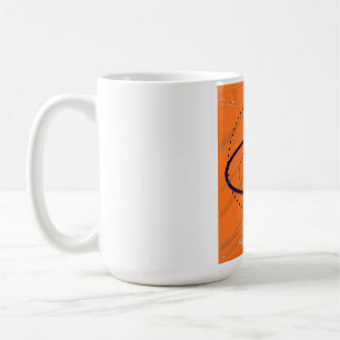 ORANJE GEOMETRISCHE KUNST KOFFIEMOK