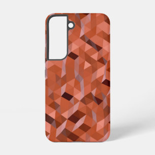 Oranje geometrische polygoons Galaxy S22-Hoesjes Samsung Galaxy Hoesje
