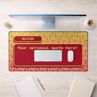 Oranje Gepersonaliseerde Retro Gaming Pixel Art Bureaumat