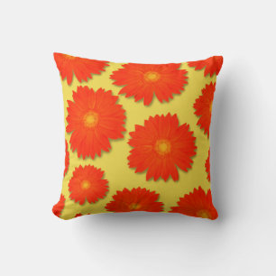 Oranje Gerbera 2 Kussen