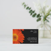 oranje gerbera daisy bloemen visitekaartje (Staand voorkant)