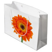 Oranje Gerbera Daisy Flower Large Cadeauzakje (Achterkant Gekanteld)