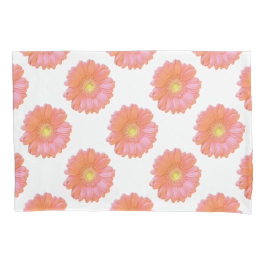 Oranje gerbera daisy kussensloop (Voorkant)