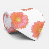 Oranje gerbera daisy stropdas (Opgerold)