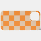 Oranje geruit ginghpatroon Case-Mate iPhone case (Achterkant (horizontaal))