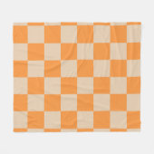 Oranje geruit ginghpatroon fleece deken (Voorkant (Horizontaal))