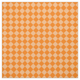 Oranje geruite diamant patroon stof