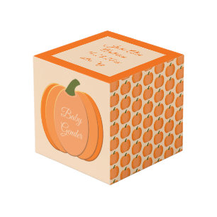 Oranje geslachtsneutraal pompoen Aangepaste geboor Kubus