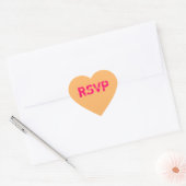 Oranje gespreksleiding - Hart RSVP Hart Sticker (Envelop)