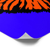 Oranje gestormde neonhagedis poster (Hoek)