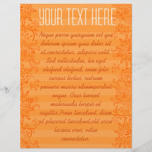 Oranje gestreepte gedraaide flyer (Voorkant)