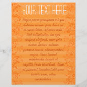 Oranje gestreepte gedraaide flyer (Achterkant)