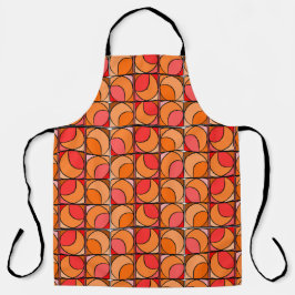 Oranje gestreepte tabak schort