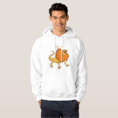 Oranje gevlekte hagedis cartoon afbeelding hoodie (Voorkant volledig)