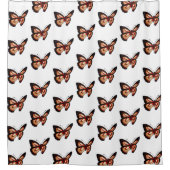 Oranje gevlekte vlinder douchegordijn (Voorkant)