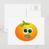Oranje gezicht briefkaart (Voorkant / Achterkant)