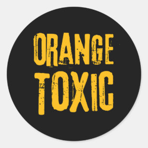 Oranje Giftig Anti Trump Politieke Weerstand  Ronde Sticker