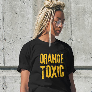 Oranje Giftig Anti Trump Politieke Weerstand T-shirt