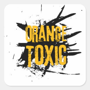 Oranje Giftig Anti Trump Politieke Weerstand Vierkante Sticker
