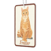 Oranje Ginger Tabby Cat gepersonaliseerd Luchtverfrisser (Links)